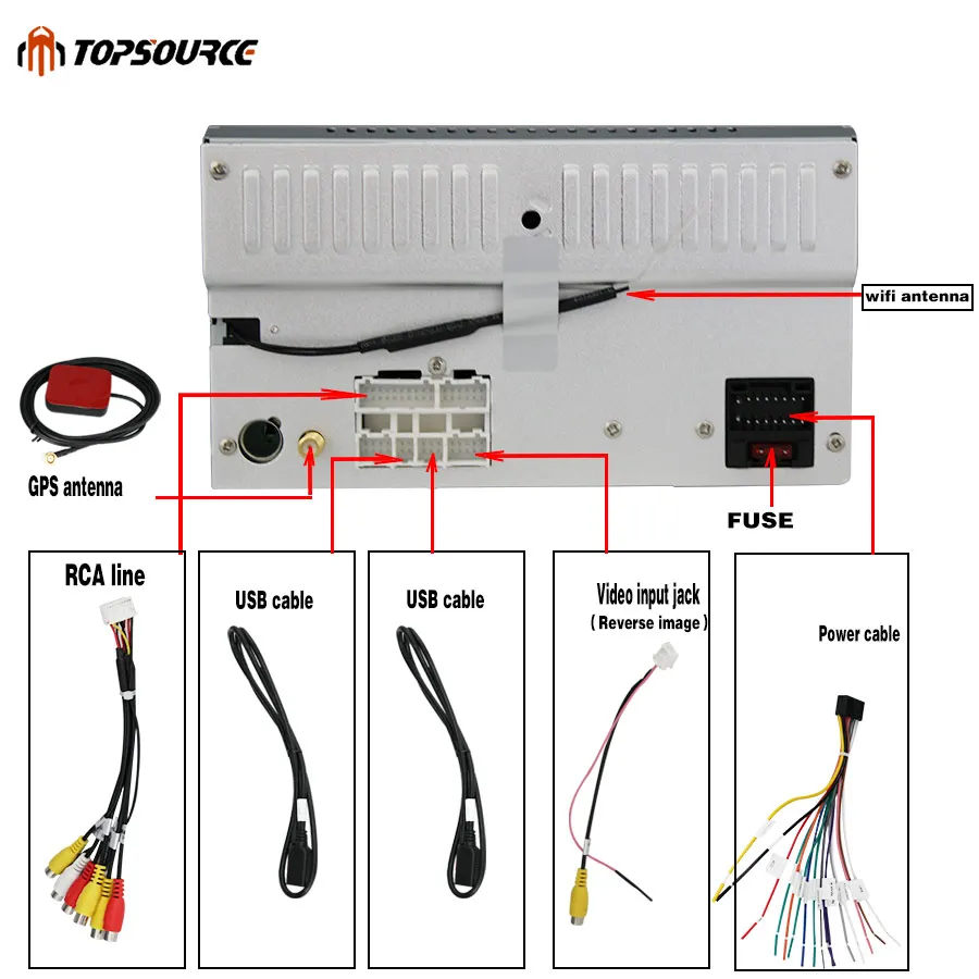 TOPSOURCE 7003 2 Din 7 ''автомобильный Радио плеер Android 1G/16G GPS навигация Bluetooth