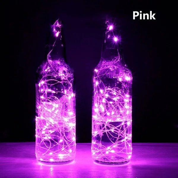 Pink 5 м 50 светодиодный S свет ремешок лампа светодиодный гирлянда на батарейках Рождественская вечеринка свадебные украшения дома сказочные огни - Цвет: Pink