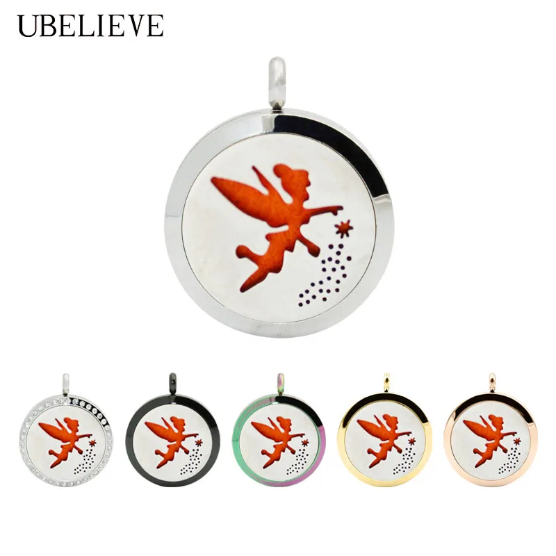 Angle Pattern Essential Oil Aromatherapy Diffuser Locket Stainless Steel Hollow Magnetic Perfume Necklace | Украшения и