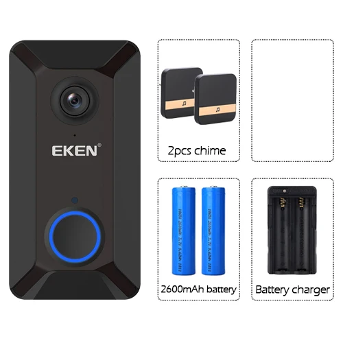 V6 смарт беспроводной 720P wifi видео дверной звонок камера Облачное хранилище дверной звонок cam Водонепроницаемый домашний охранный Колокольчик для дома - Цвет: V6 Option5
