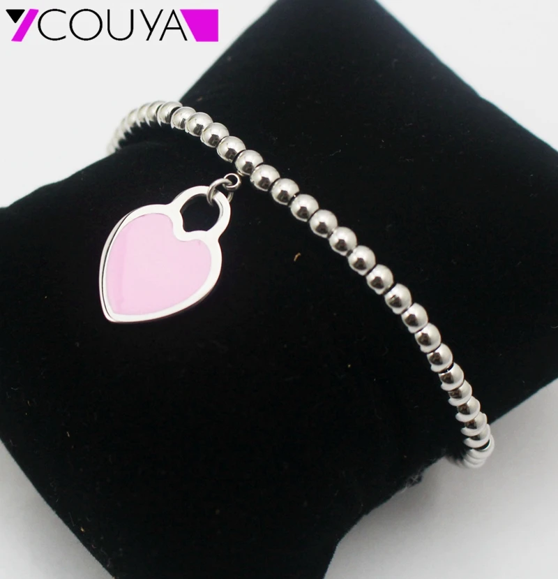 2017 летние трендовые Подвески Металлические бусины браслеты розовый браслет с