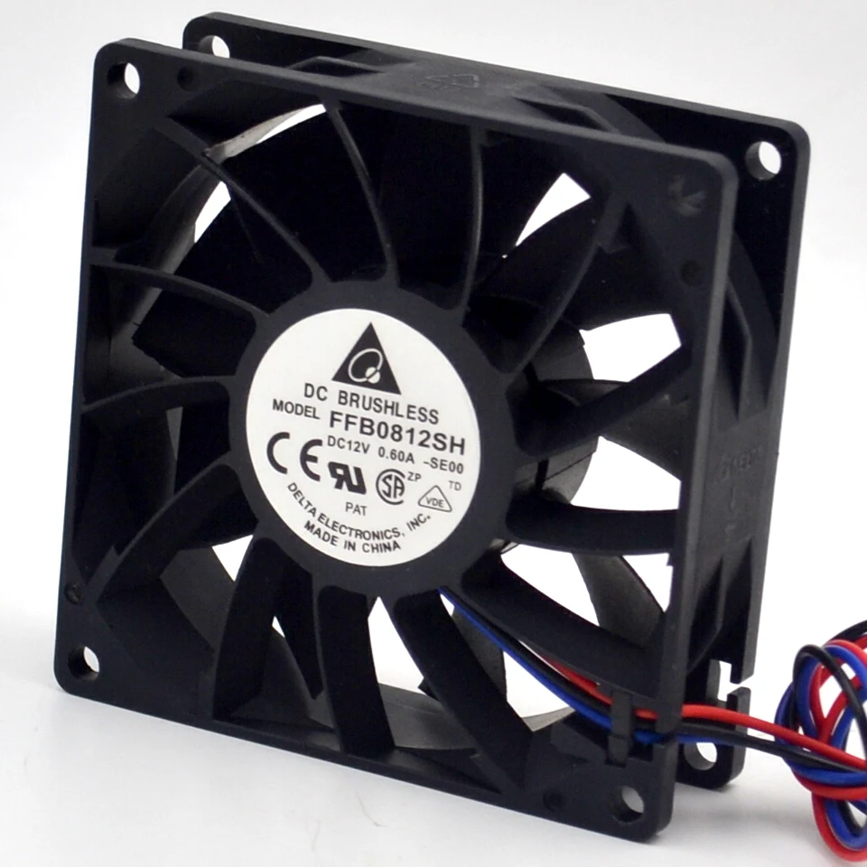 Новый 8025 8 см 80 мм вентилятор шасси 12V 0.6A FFB0812SH высокоскоростной Вентилятор