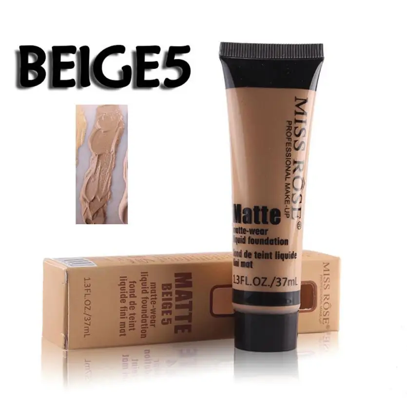 MISS ROSE, 37 мл, Жидкая основа для макияжа, основа для макияжа - Цвет: BEIGE 5