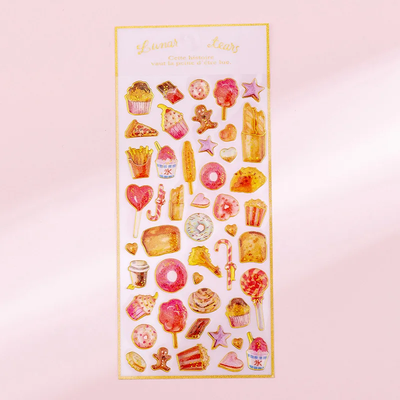 24 pcs/lot Sweet Cake Geometry Diy 3D Decorative Stickers Scrapbooking Stick Label Diary Stationery Album Stickers - Color: 06