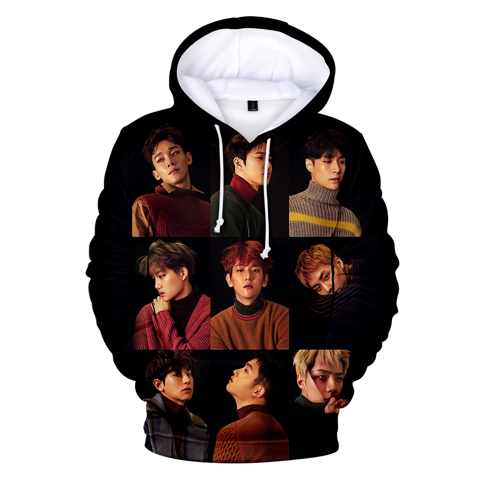 

Kpop EXO Member Idol 3D Print Casual New Style Print Sweatshirt Long Sleeve Women/Men Clothes Pullover Hoodies Sweatshirts