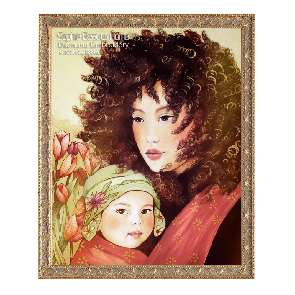 Sophie beauty Сделай Сам Алмазная краска вышитая крестом ручная работа цветок бабочка девушка Смола вышивка рукоделие мозаика наборы красок