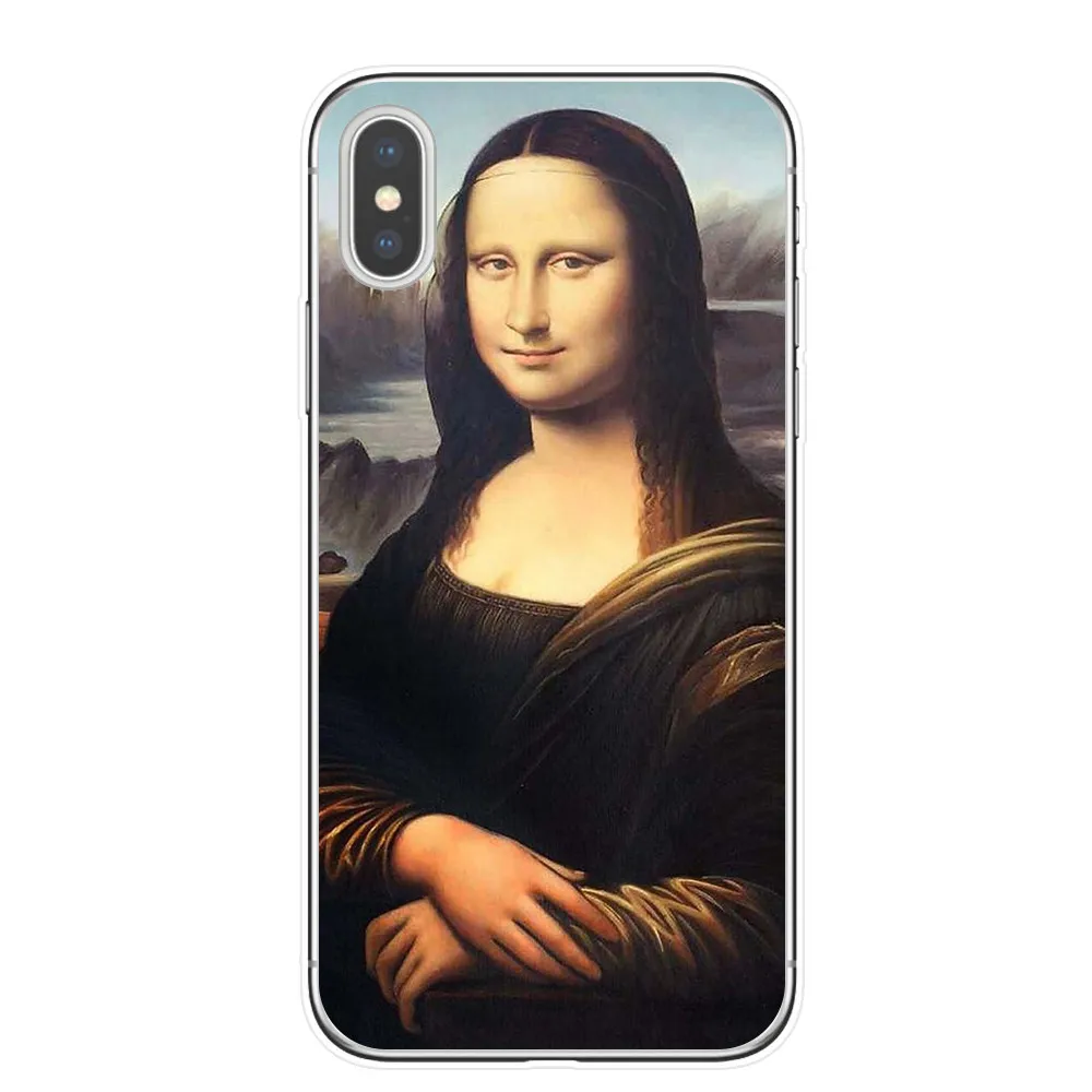 T4372 Забавный чехол для телефона KACKYFUL Leonardo da Vinci Mona Lisa Pat Cat с художественной эстетикой и рисунком для iPhone 8, 7, 6, 6S Plus, X, XS, MAX, 5S, SE, XR - Цвет: T4372