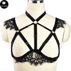 Сексуальный черный кружевной бюстгальтер без косточек, женский бюстгальтер, женское нижнее белье, боди-клетка для Хэллоуина и танцев на шесте