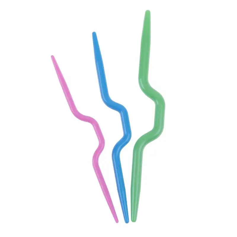 3 шт изогнутые шарф свитер Вязание спицы крючком Твист иглы инструмент для