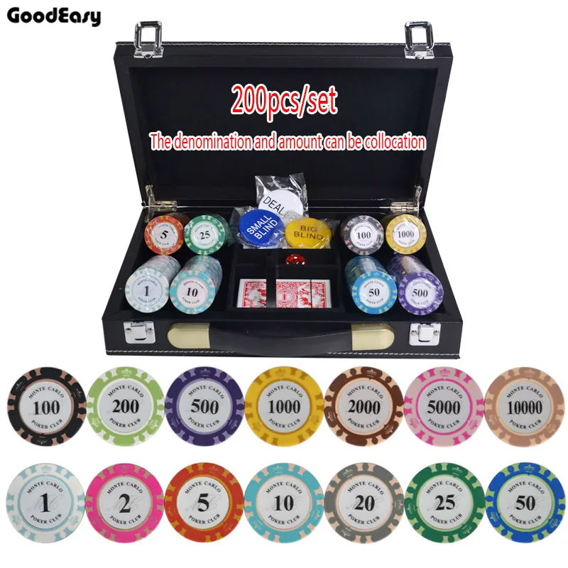 200/300/400/500 шт./компл. Корона покер чип глины Casino Chips в форме фишек Казино Техасский