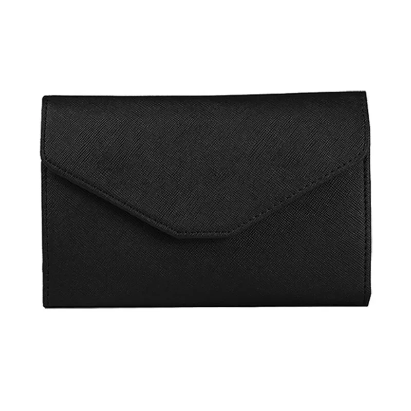 Женский кожаный кошелек с тройной складкой держатель для паспорта сумка на