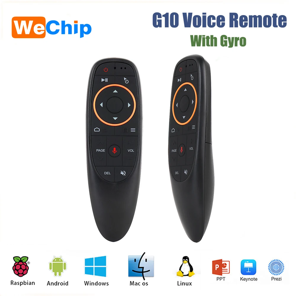 Голосовая воздушная мышь Wechip G10 с гироскопом 2 4 ГГц беспроводной микрофон пульт