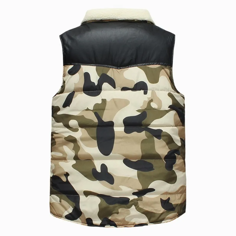 2015 новое поступление в стиле милитари мода Camouglage печатные мужчины жилет Большой
