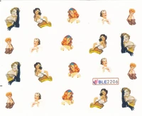 20x larger sheetlot 11 designs in 1 pin up girl decals water transfer nail sticker set ble2204 2214