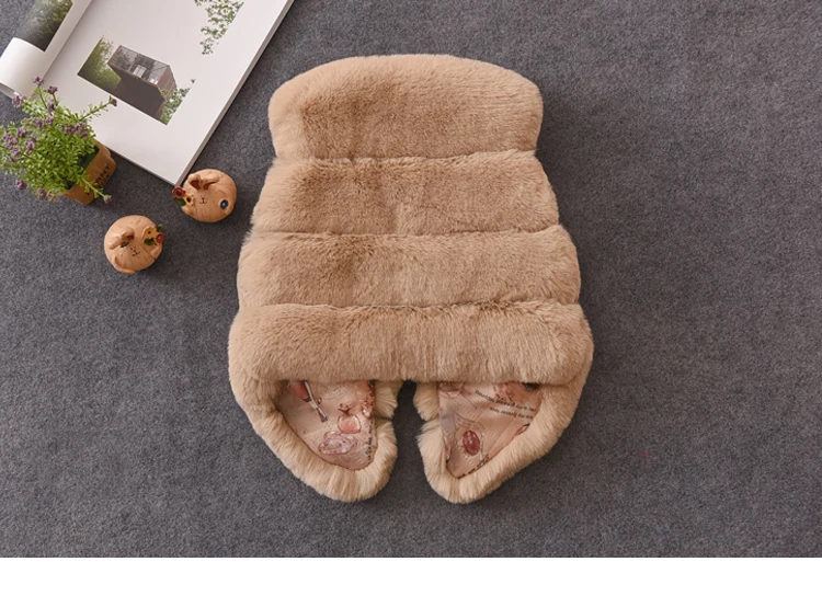 Toddler Girl Vest Girls Fur Outerwear 2019 New Fashion Thick Warm Faux Environmentally Friendly Winter Kids Vests | Детская одежда и