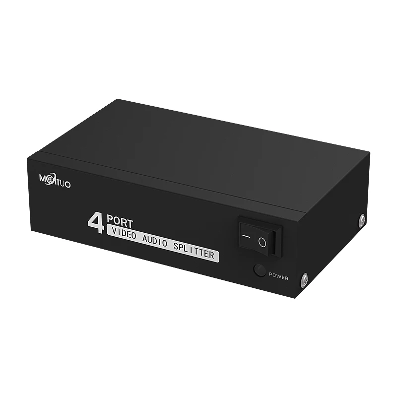 Разветвитель MT-Viki 1x4 RCA AV 4-портовый распределитель видео и аудио 4-дюймовый