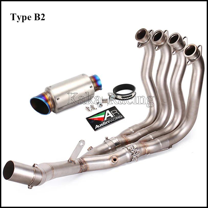 R1 Full system Motorcycle Exhaust AR Austin Racing Muffler Escape Front Header link pipe slip-on for Yamaha YZF-R1 2015-2018 | Автомобили