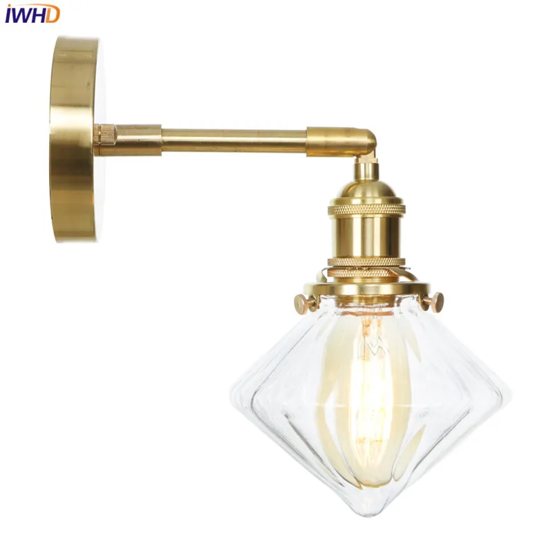 IWHD медный скандинавский светодиодный настенный современная лампа Wandlamp светодиодный светильник для спальни настенный светильник Industiral туалетный светильник аппликация Мураль светильник