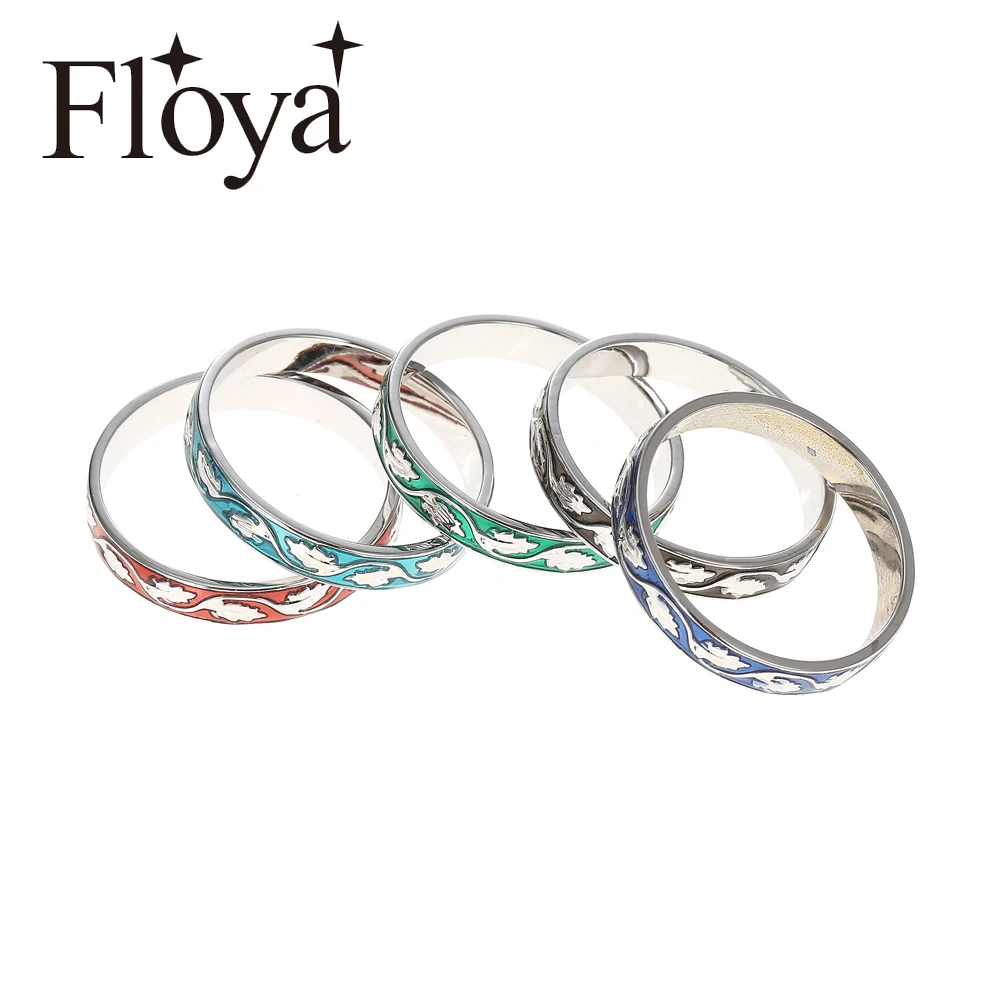 Floya Leaf штабелируемое заполненное кольцо серебряные медные внутренние кольца