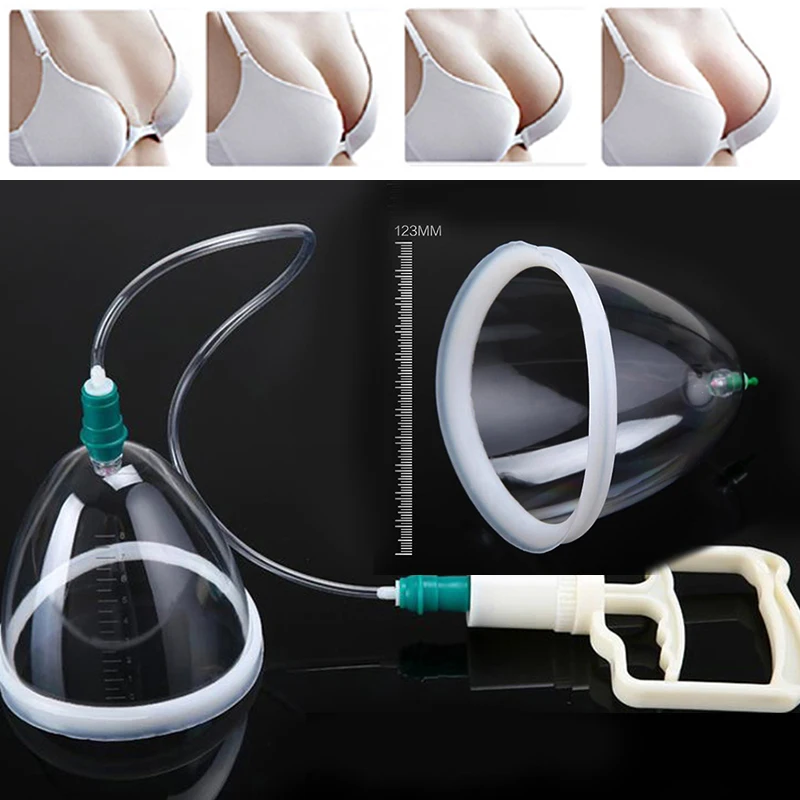 

Vacuum Pump Cupping Set Dual Suction Cups Female Breast Enhancer Nipple Bra Bigger Buttocks up Size Enlargement Enhancement 2pcs