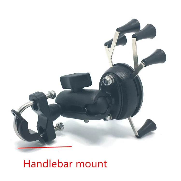 Handlebar Jadkinsta руль мотоцикла зеркало заднего вида крепление рельса X-Grip для Gopro мобильного телефона смартфон держатель для iPhone 7 7+ 6s Ram крепления - Цвет: Handlebar