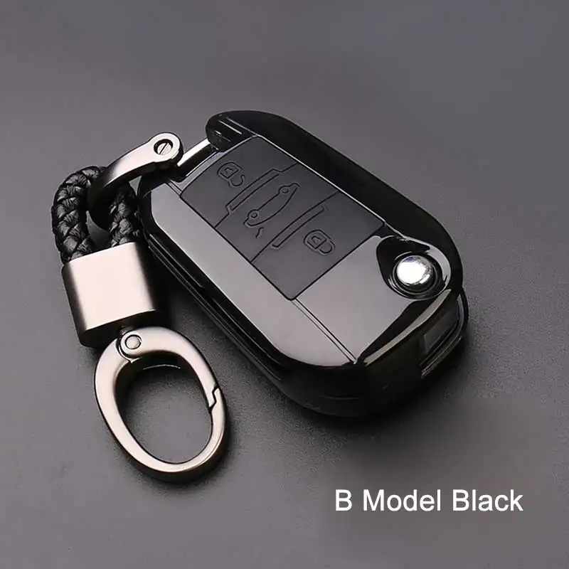 Чехол для автомобильных ключей из ПВХ Peugeot 3008 208 308 RCZ 508 408 2008 407 307 4008 Citroen C5 C6 C4L
