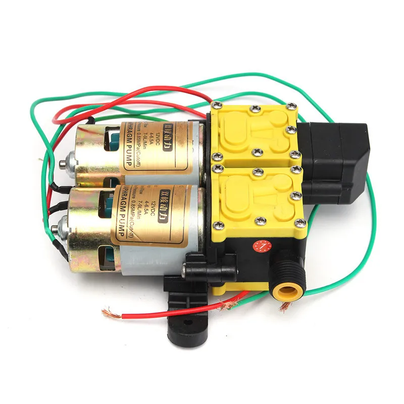 Фото 8LPM DC 12V Мембранный автомобильный водяной насос мойка самовсасывающая высокого 8LPM DC 12V Мембранный автомобильный водяной насос мойка самовсасывающая высокого