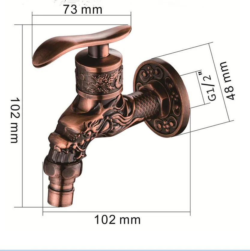 Резные настенное крепление цинковый литой антикварный кран декоративный