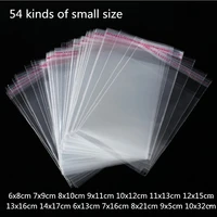 100pcs clear self adhesive sealing plastic bags gift jewelry packaging bag candy packing resealable cookie packaging bag 77