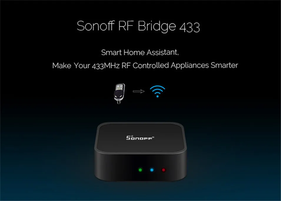 Sonoff RF мост Модуль Автоматизации умного дома Wifi переключатель универсальный таймер DIY 433 МГц пульт дистанционного управления в WiFi беспроводной для Alexa/Ewelink