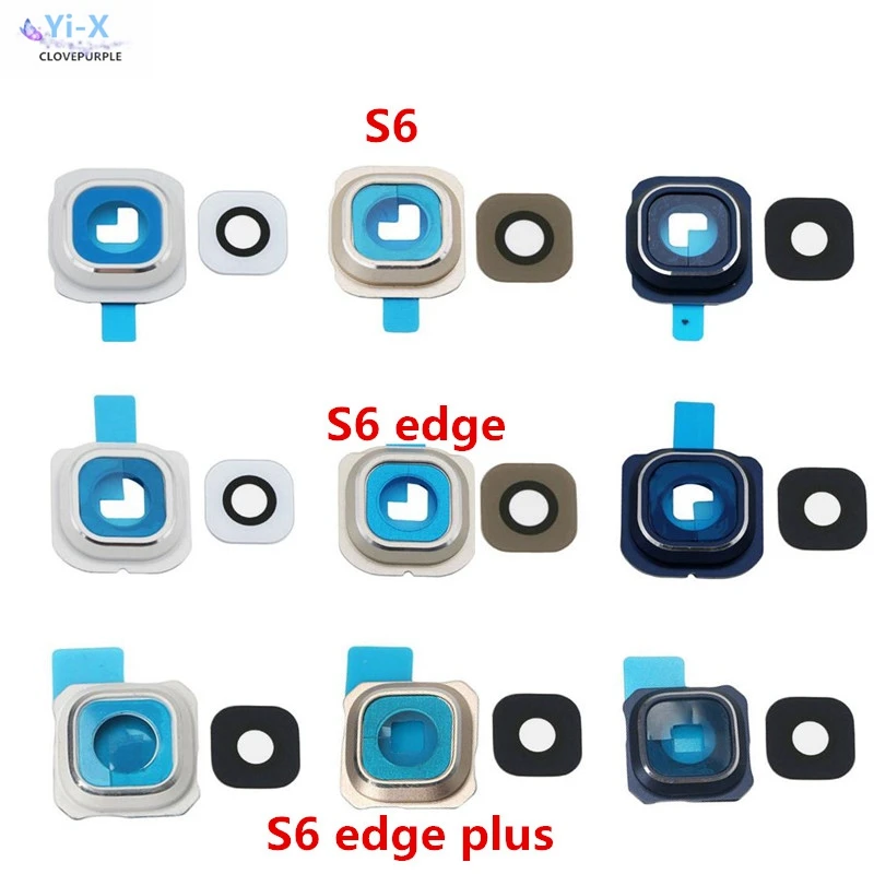 Стеклянная крышка объектива камеры с рамкой держателя Замена для Samsung Galaxy S6 edge