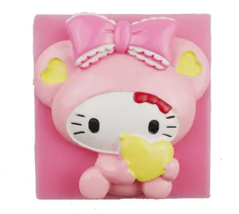 Силиконовая форма для мыла ручной работы с котенком и сердцем | Дом сад