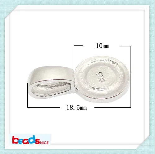 Beadsnice ID3426 new vintage style 925 sterling round pendant tray silver for Blank Bezel Pendant Settings | Украшения и