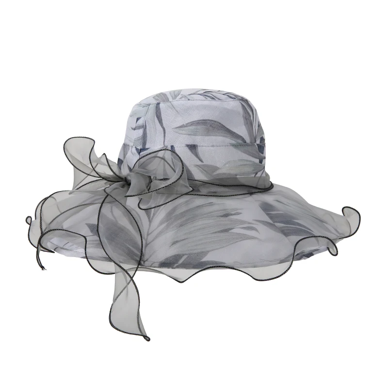 Новые Летние Элегантная шляпа для женщин широкими полями кружево Floppy Hat женские