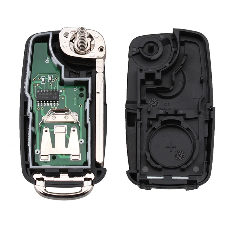Дистанционный ключ QWMEND для Skoda Fabia Superb Roomster 3 кнопки ID48 чип 2002 2011 5K0 837 202 AD 202AD 434 МГц
