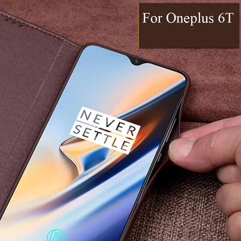 Чехол-книжка из натуральной кожи для Oneplus 6 T One Plus чехол-накладка Oneplus6T чехол |