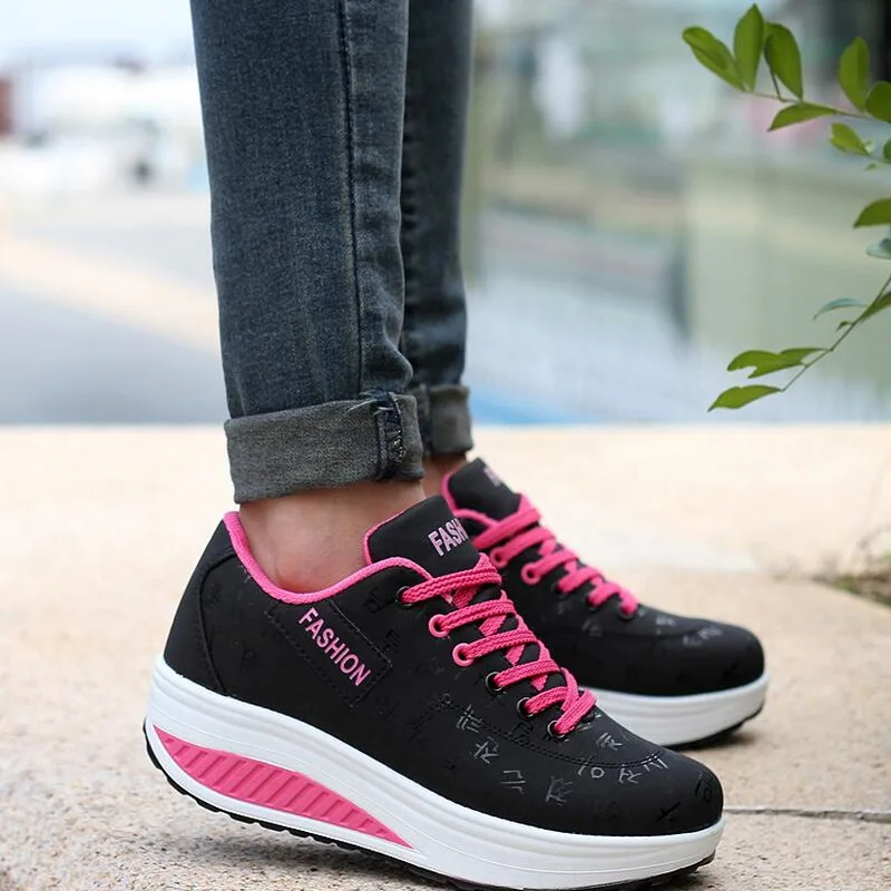 Женские кроссовки 2019 дышащая водонепроницаемая обувь на танкетке с