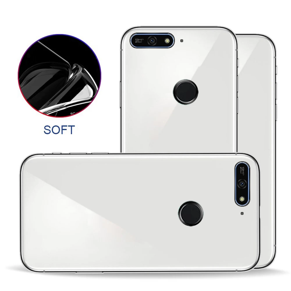 Для Huawei Y7 2018 мобильный корпус прозрачный мягкий чехол против падения мужчин и