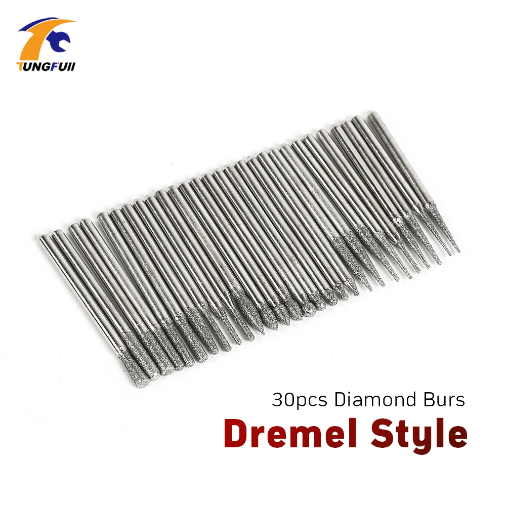 Tungfull инструмент Dremel стиль аксессуары 30 шт. для шлифовки нефрита Мраморное Стекло