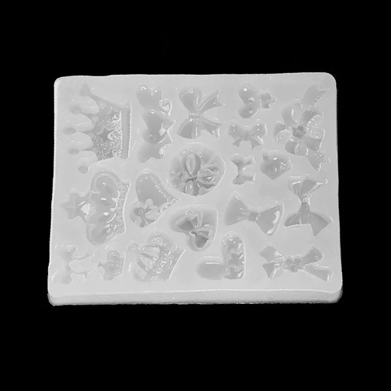 3D Любовь Лук Форма короны эпоксидная смола ультрафиолетового клея процесс силиконовые формы творческий DIY искусство кулон брошь ювелирные изделия инструменты Руководство