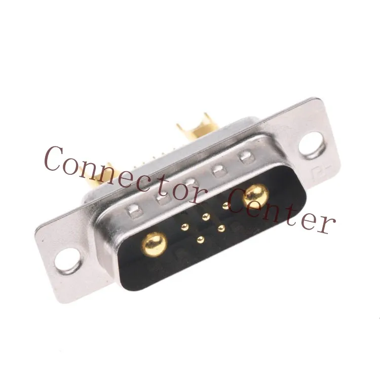 High Power 7W2 Male Solder Type D-sub Connector Machined Pin Full Gold Flash Wire | Обустройство дома