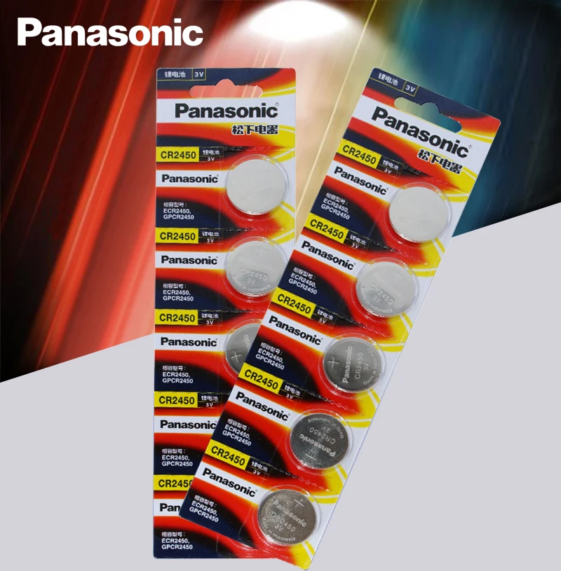 10 шт. Литиевые кнопочные батарейки Panasonic CR2450 CR 2450 3 в|Часовые батарейки| |