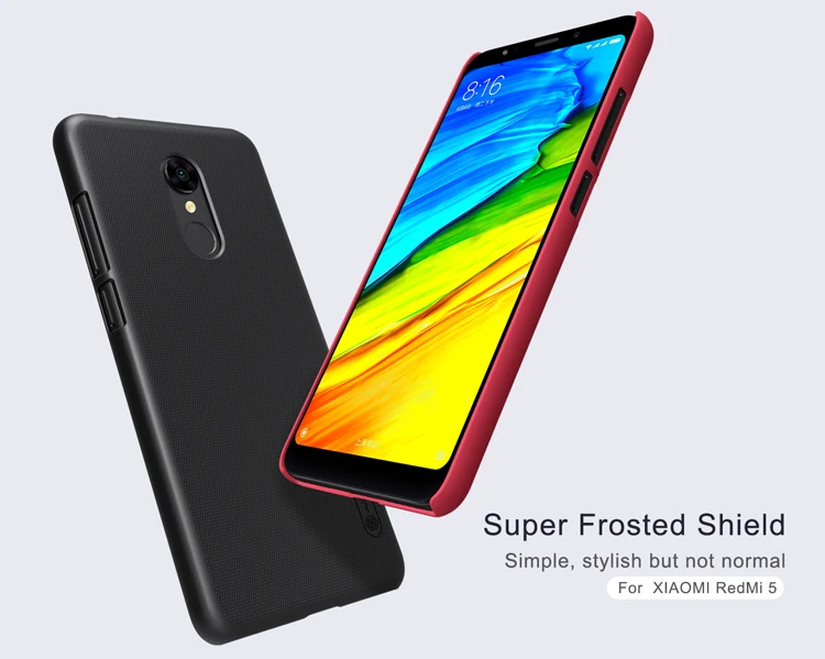 Для Xiaomi Redmi 5 чехол Nillkin Супер Матовый Щит Жесткий PC задняя крышка для Xiaomi Redmi 5 Nilkin чехол для телефона+ защита экрана