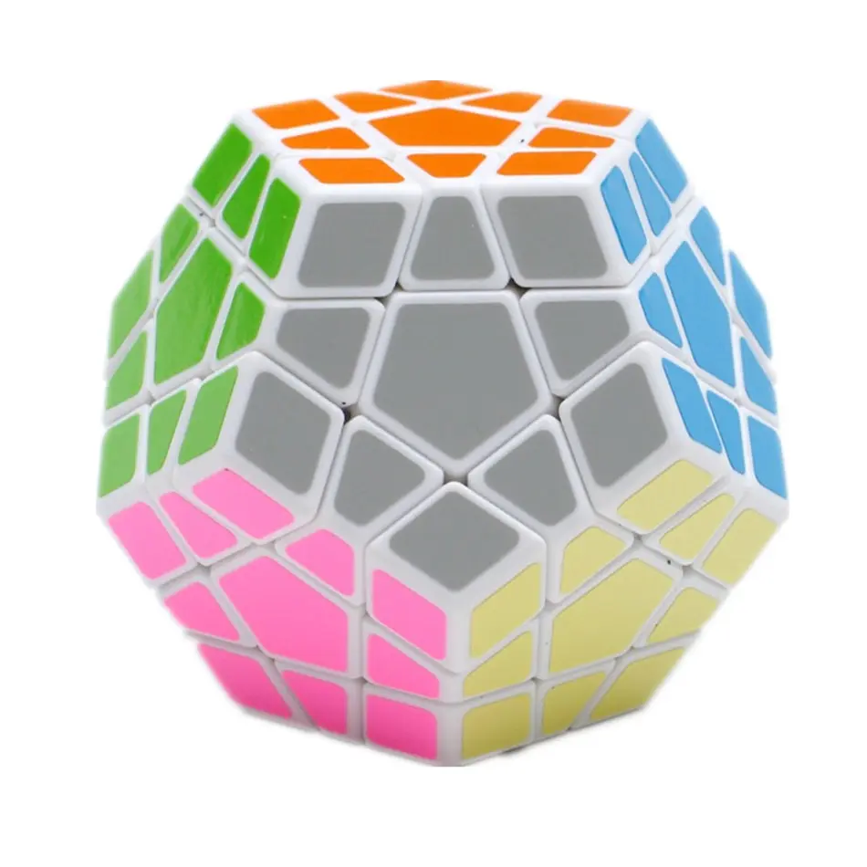 Shengshou 3x3 кубик рубика Megaminx черный белый стикер 3x3x3 магический куб-мегаминкс 3 слоя
