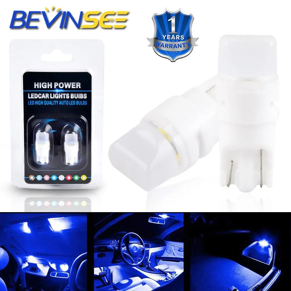 Bevinsee T10 T8 T12 194NA 161 558 светодиодный светильник лампы Парковка указатель поворота светильник Светодиодная лампа для Ford F-150 купольная лампа 835-SMD чипы светодиодный - Испускаемый цвет: Синий