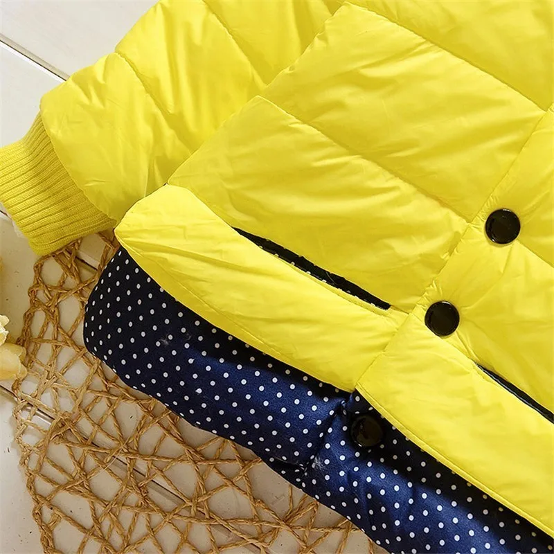 New Fashion Brand Children Girls Cute Coats Toddler Jacket Kids Winter Thick Warm Down Baby Cartoon Outwear Clothes