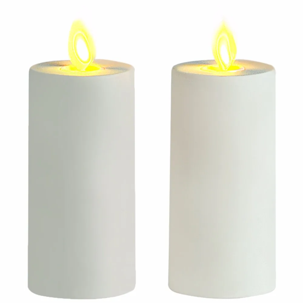2Pcs Luminara Battery Flameless Votive Candles Electronic Led for Home Church Wedding Decor With Remote/Timer | Дом и сад