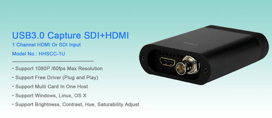 Full HD 1080P 60fps SD/HD/3g SDI+ HDMI карта захвата, SDI+ HDMI видео Аудио Захват, HD игра захват ключ для прямой потоковой передачи
