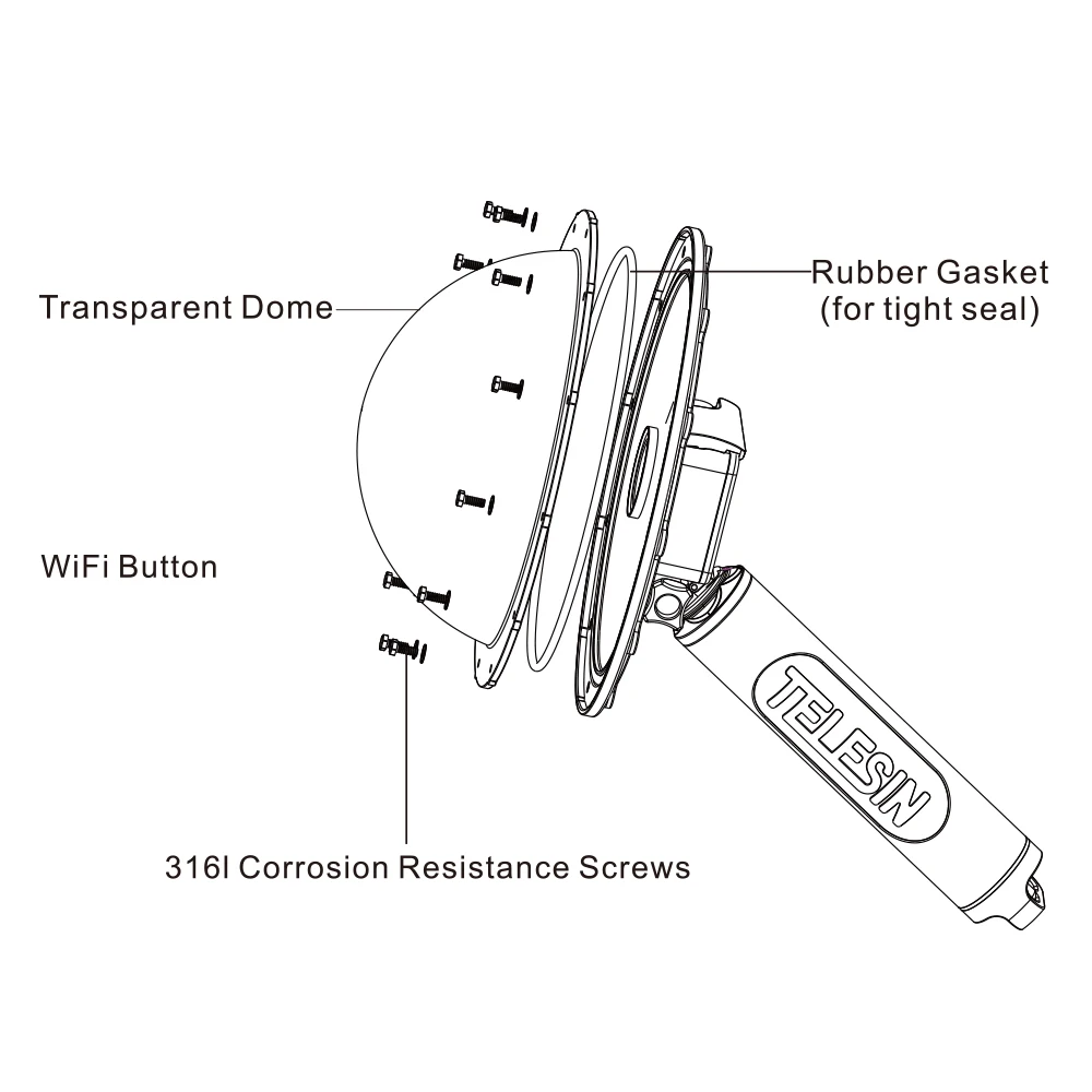 6 &quotВодонепроницаемый купол Порты и разъёмы крышки бленда чехол Дом Триггер