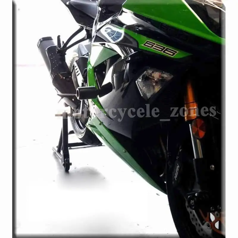 Черные Неразрезанные слайдеры рамы поломка двигателя защита для Kawasaki Ninja ZX 6R ZX6 R